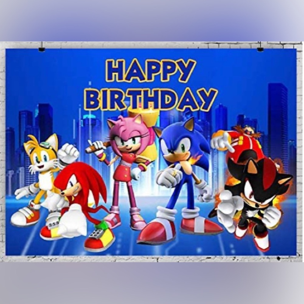 COPY - SONIC THE HEDGEHOG Birthday Backdrop